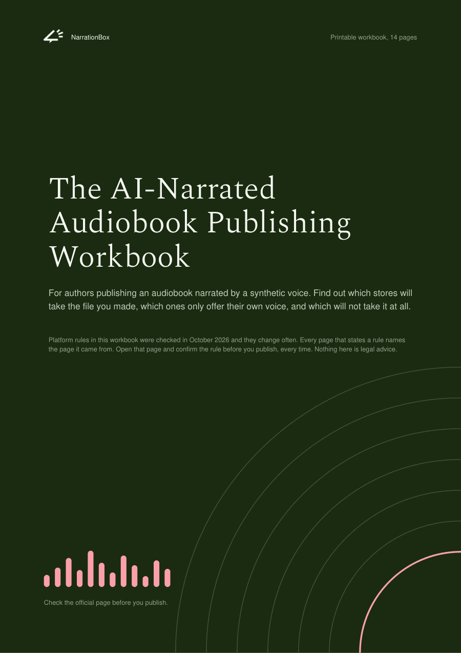 Cover of The AI-Narrated Audiobook Publishing Workbook