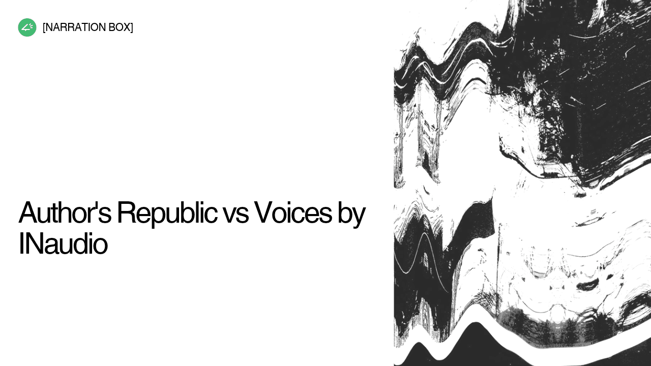 Author’s Republic vs Voices by INaudio (formerly Findaway Voices) 2027 audiobook distributor comparison for indie authors in the US, UK, Canada and Australia